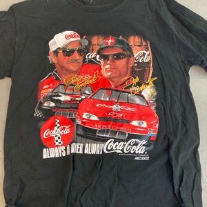 Coca Cola Black Tee with Red Racing Car Graphic
